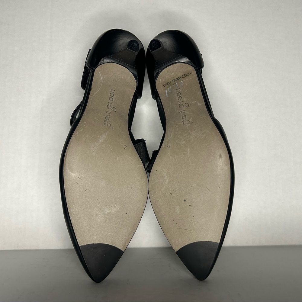 Paul Green Women's Size 9 Black Leather Heels - Picture 7 of 10